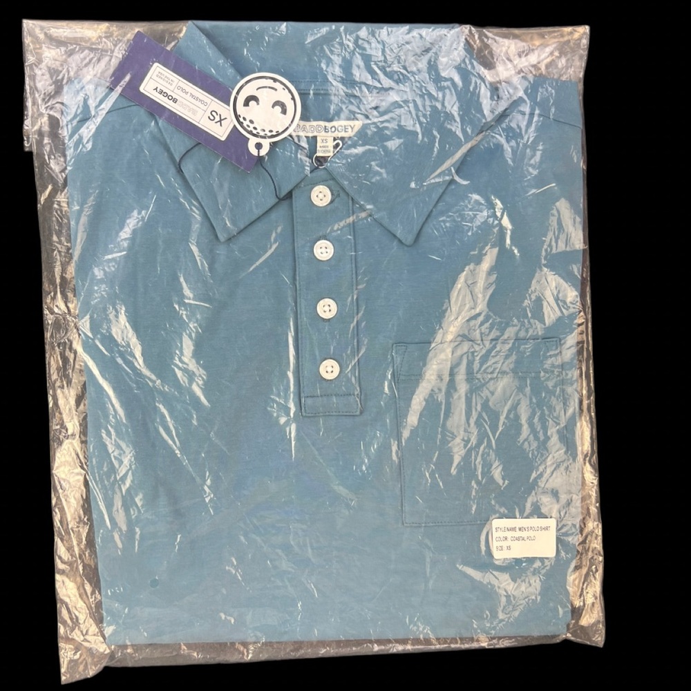 NWT BADD BOGEY Short Sleeve Pima Golf Polo - XS